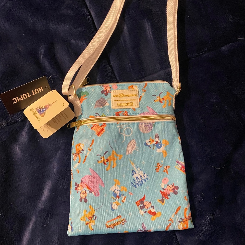 NWT Loungefly Walt Disney World 50th Anniversary Passport Crossbody Bag